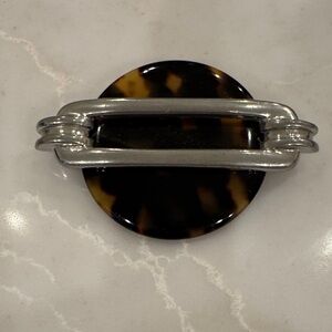Tortoise Shell and Silver Pin